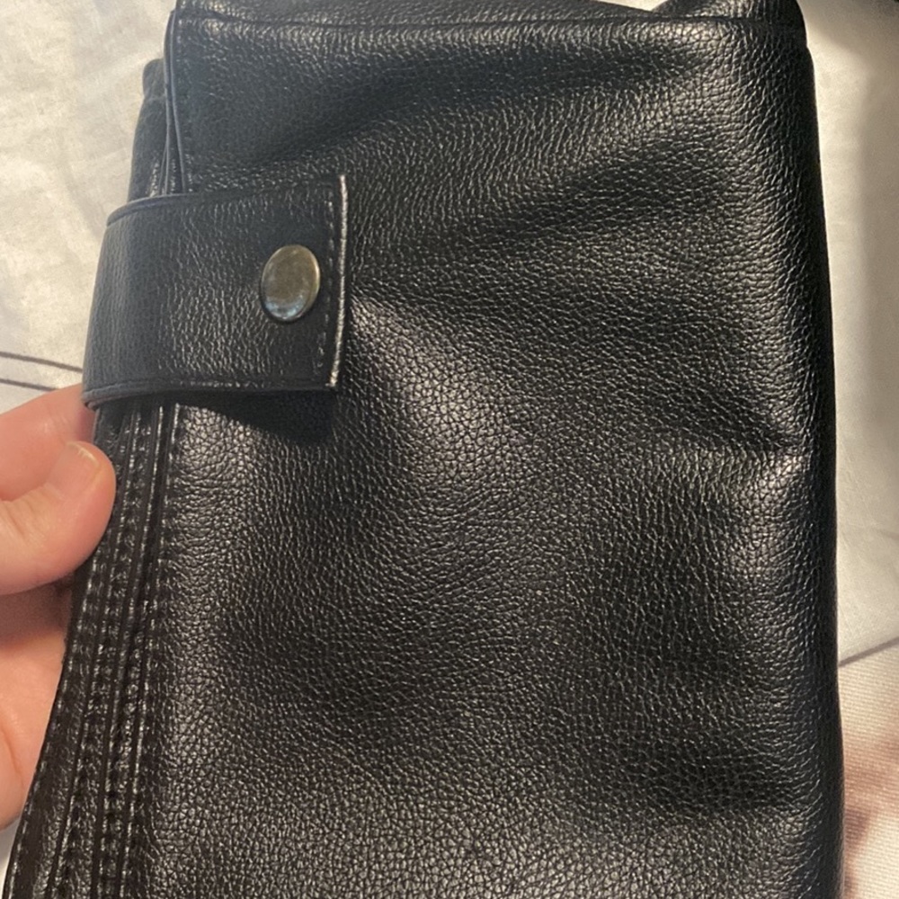 Fawn design original diaper bag, black has changing pad and clutch and strap